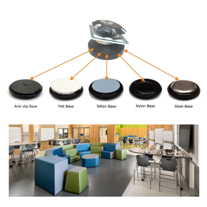 Over 30 years experience reduce noise counters workbenches refrigerators Swivel sliding Gliding Glide slider