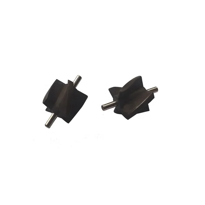 Injection Molding Impeller Ferrite Magnet Cross Magnet Rotor For Washing Machine Water Flow Sensor