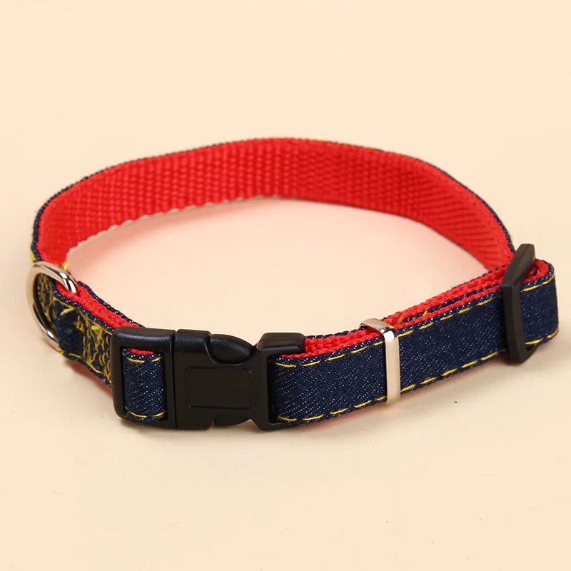 Denim Sewing Cloth Explosion-Proof Multi-Color Optional Dog Chest Harness Traction Rope Set Pet Leash
