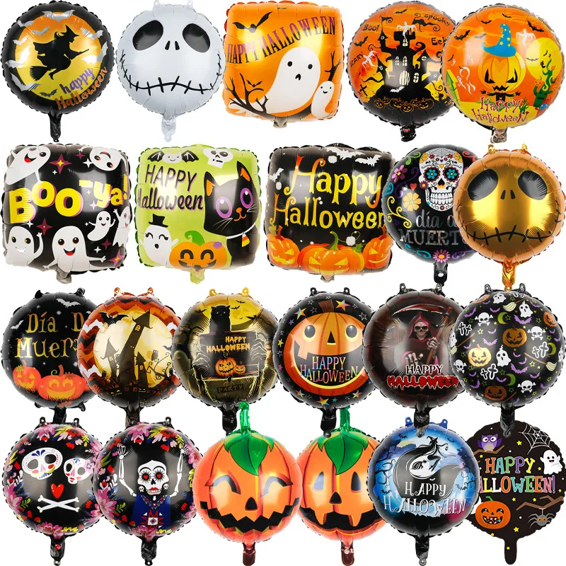 18inch Halloween Foil Balloon Pumpkin Ghost Skeleton Tricky Party Decoration  Supplies Globos Foil Supplies Decor