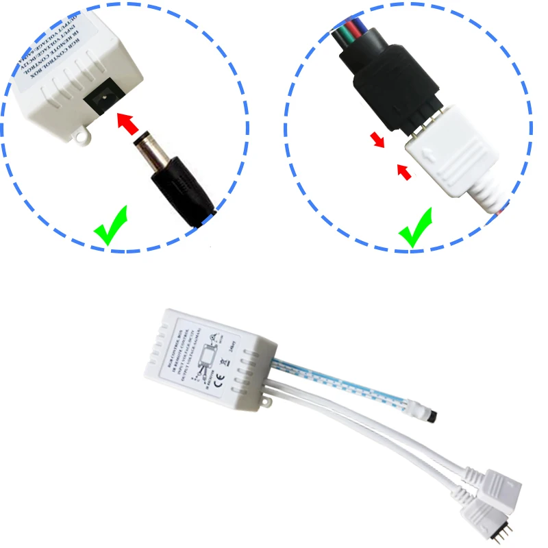 New Arrival 12V Colorful RGB 2835 5050 LED Strip Light with 24 Keys IR Remote Control and Control Box