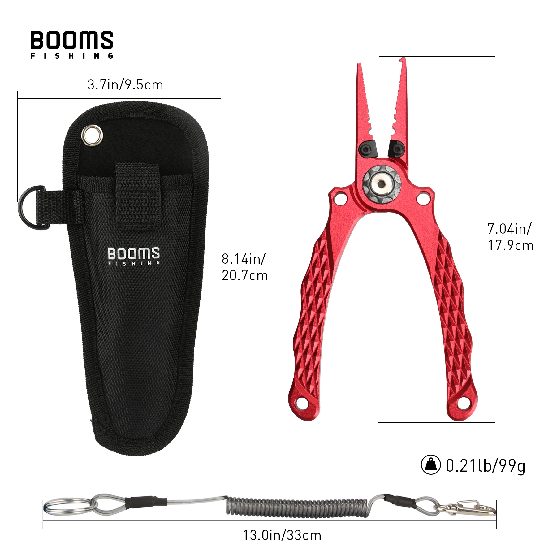 7.04in 0.21lb Stainless Steel Fishing Plier Line Cutting Split Ring Outdoor Hook Remover Multifunctional X12 Fishing Pliers