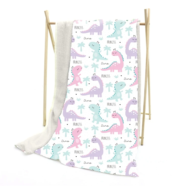 1 pc Custom Print 100% Polyester Kids Plush Comfort Flannel Sherpa Blanket
