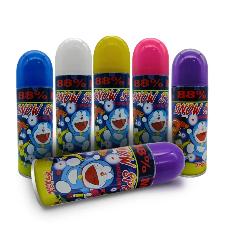 Doraemon party foam snow spray hot sell  snow spray &magic snow spray for birthday