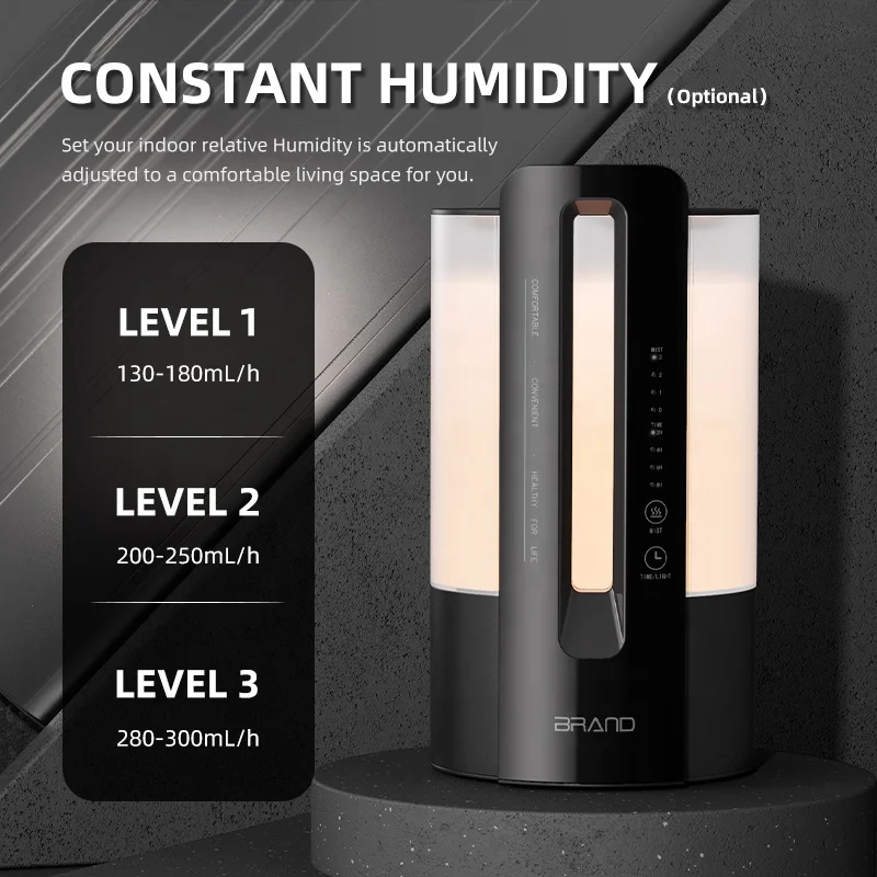 Smart Automatic Steam Ultrasonic Humidifier Machine 4L Large Capacity UV WiFi Top Filling Cool Warm Mist Home Big Air Humidifier