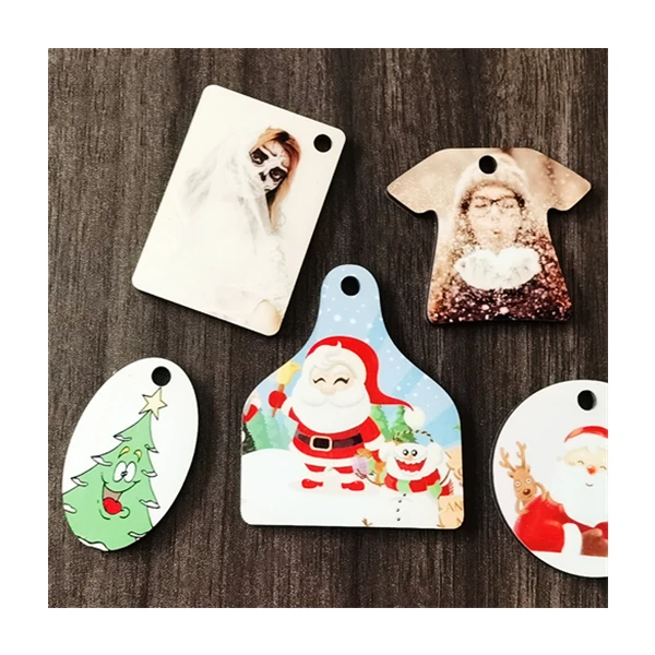 Double sided cow tag keychain Blank sublimation key ring 2023 new trends product