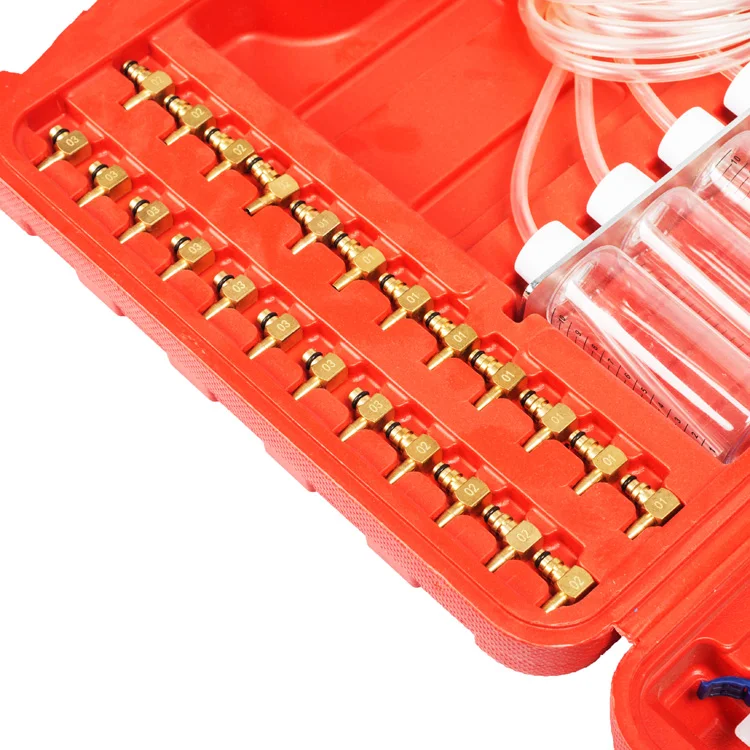 Diesel Engine Injector Flow Test Diagnostic Adaptor Set Meter Fuel injector flowmeter Cylinder Common Rail Tool