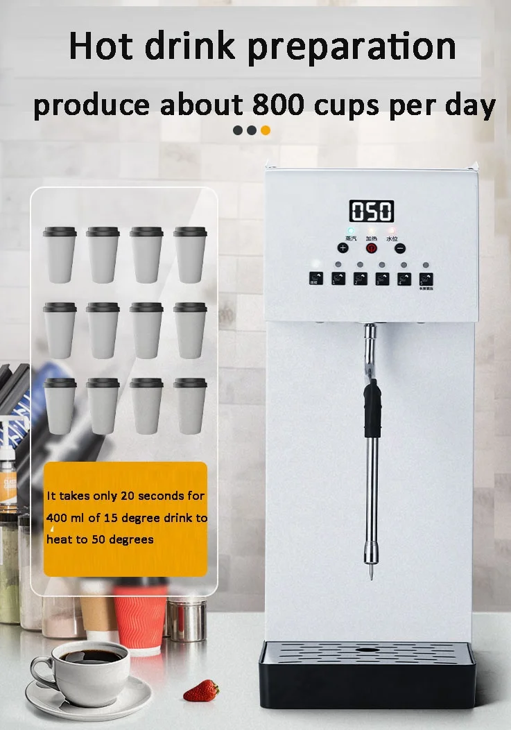 Stainless Steel Milk Bubble Steamer Professional 5L Boiler Mini Milk Frother Commercial Milk Foamer For Coffee Shop Equipment