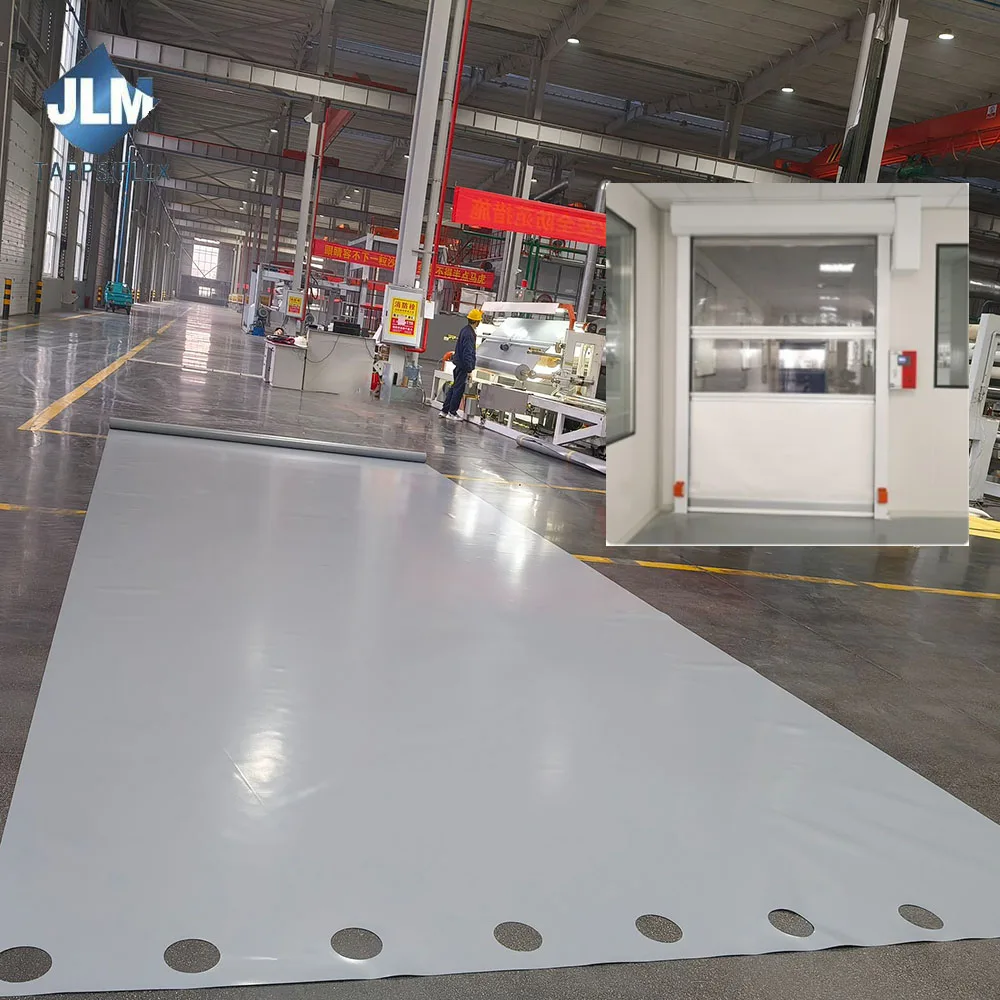 Smoothy 1.0mm 1.1mm 1.2mm PVC Roll Fast Door warehouse high speed rolling door fabric materials