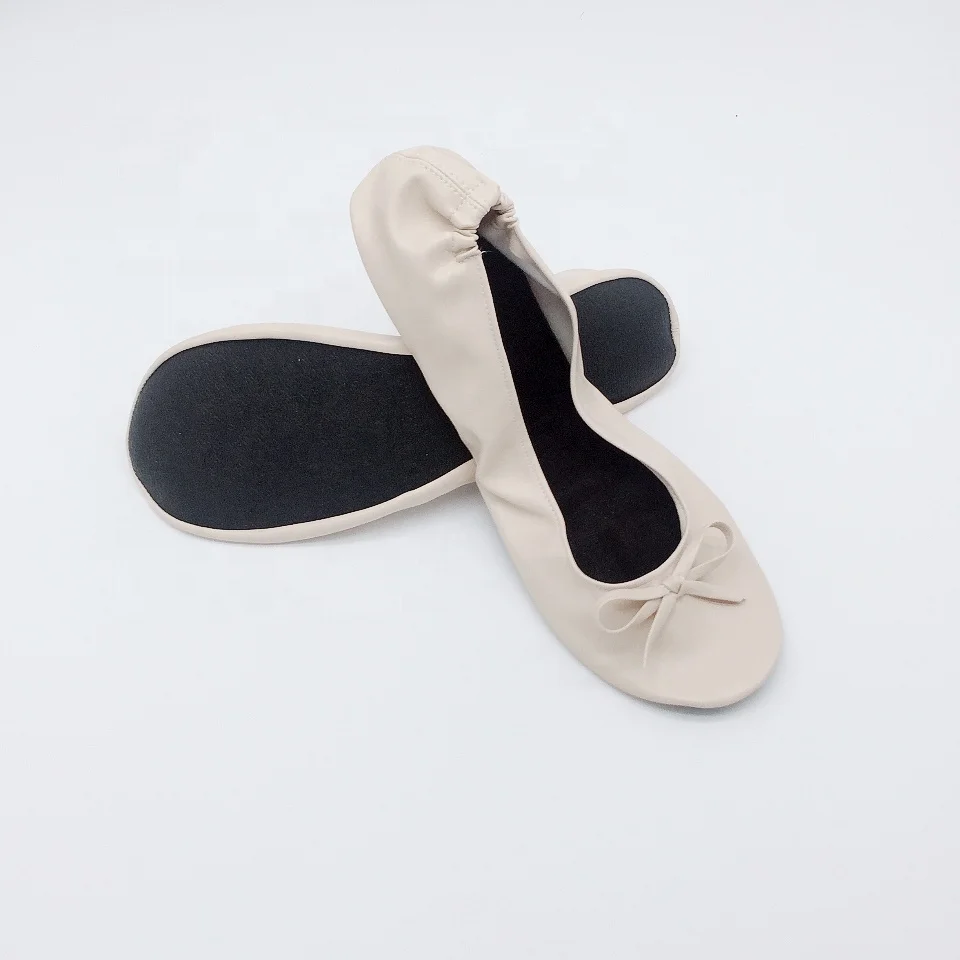 Women cooper Roll Up Ballerina Wedding Slippers