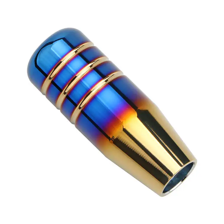 Customize Car Rainbow Burnt Blue Universal Gear Shift Knob Aluminum Alloy Gear Shift Handle Knob