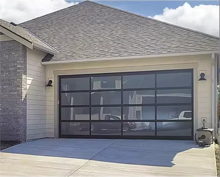 Wholesale Smart Automatic Full View Door Roll up Open Remote Control Aluminum Glass Sectional Garage Door