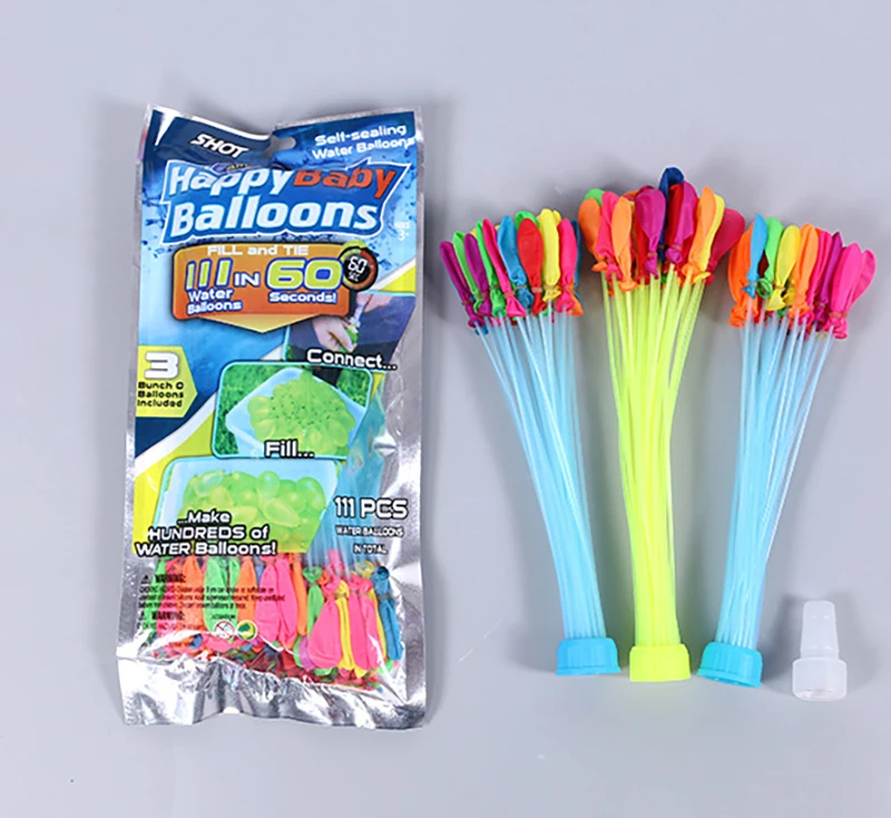 111pcs/Bunch Packing Outdoor Games Latex Neon Magic Water Ballons Quick Fill Summer Toys Bomb Games Toy Party Water Balloons