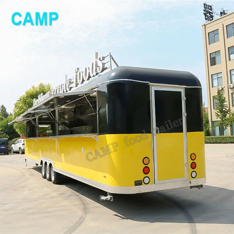 Large food truck airstream food carts and food trailers fully equipped bbq truck