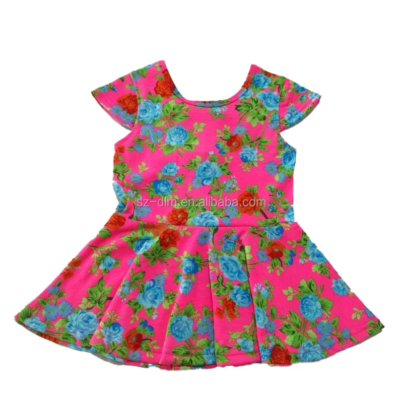 Flora Print Sleeveless Doll Skirt Party Dress 14 Inch Wholesale Boutique Baby Doll Dress Costume Clothes