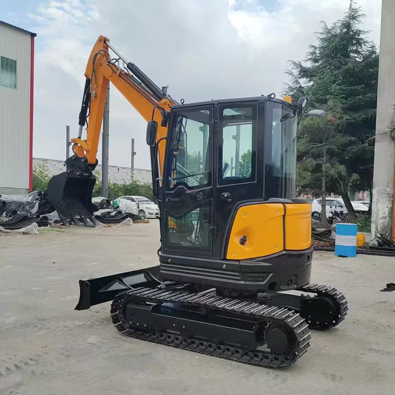 Chinese Freeshipping CE EPA Engine pilot Operation Crawler Excavator Steel Track 2.5Ton 3Ton 3.5Ton Tailless Digger with Cabin