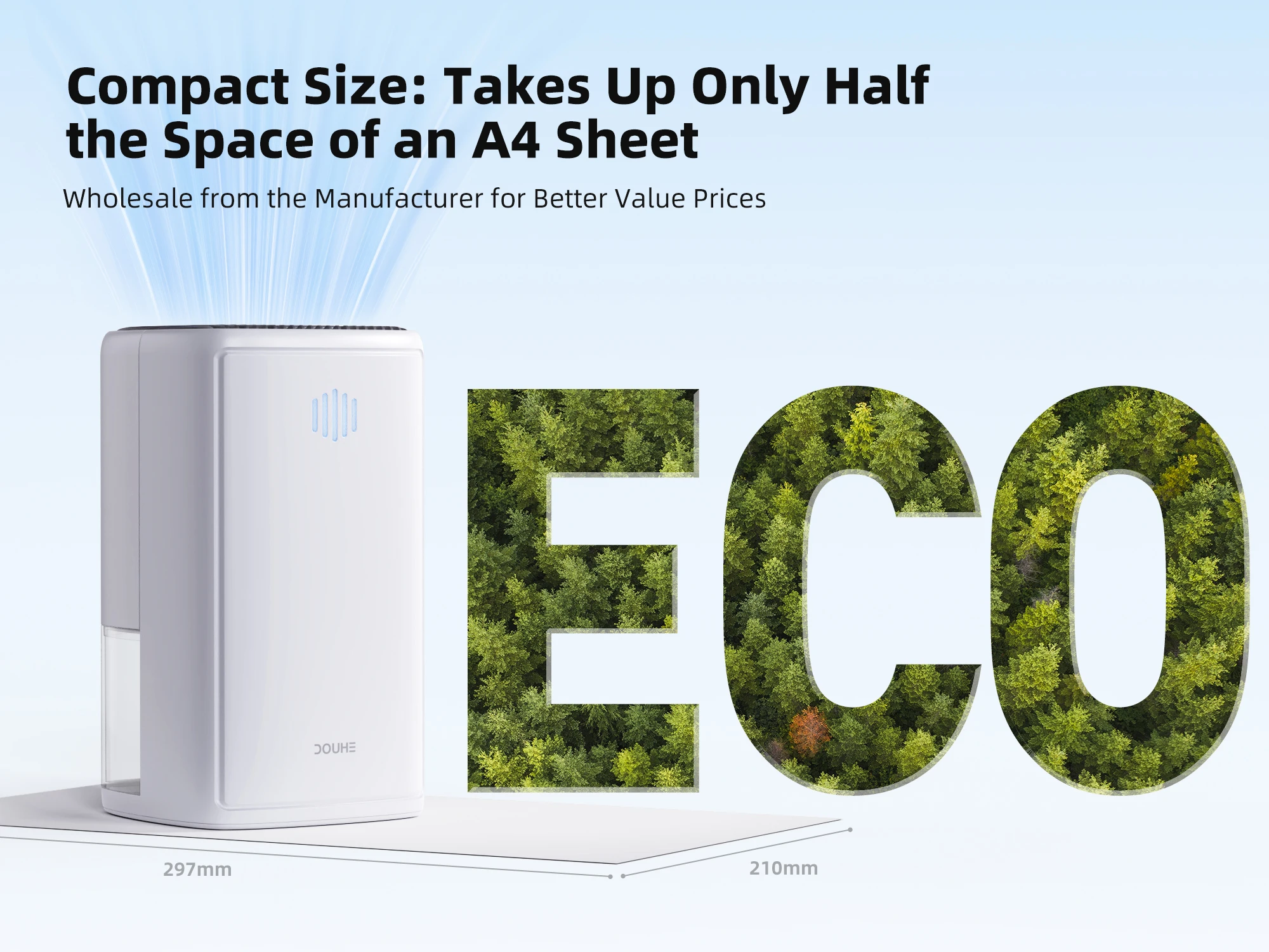 OEM Plug Electric Ultra Quiet Smart Portable Closet Air Dryer Small Mini Household Room Indoor Desktop Dehumidifier Home