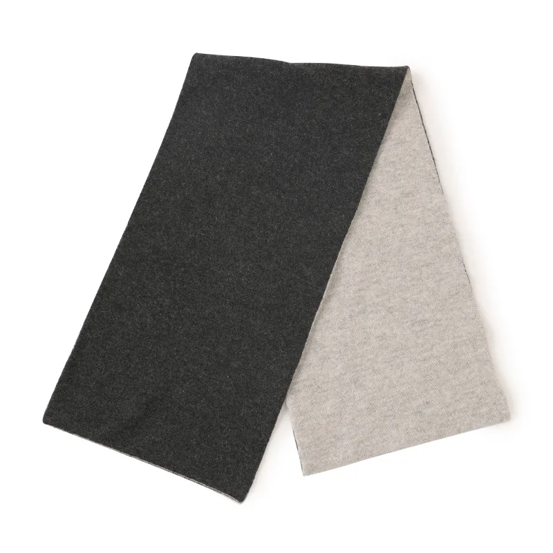 100% pure cashmere plain knitted double face snood scarf winter women ladies warm cashmere scarves shawl