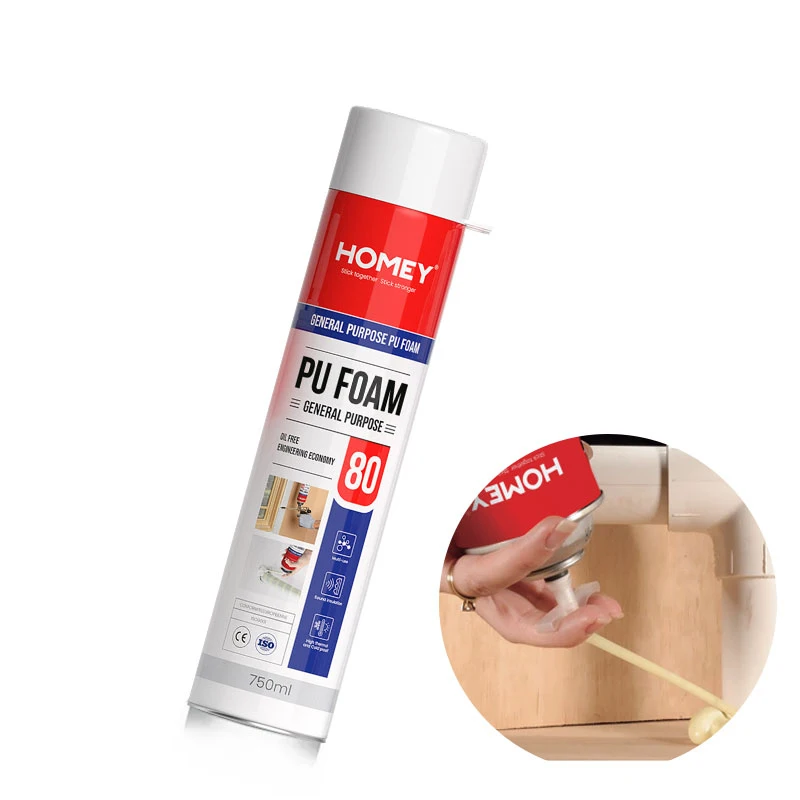 HOMEY espuma de poliuretano construcsion 750 ml polyurethane pu foam adhesive