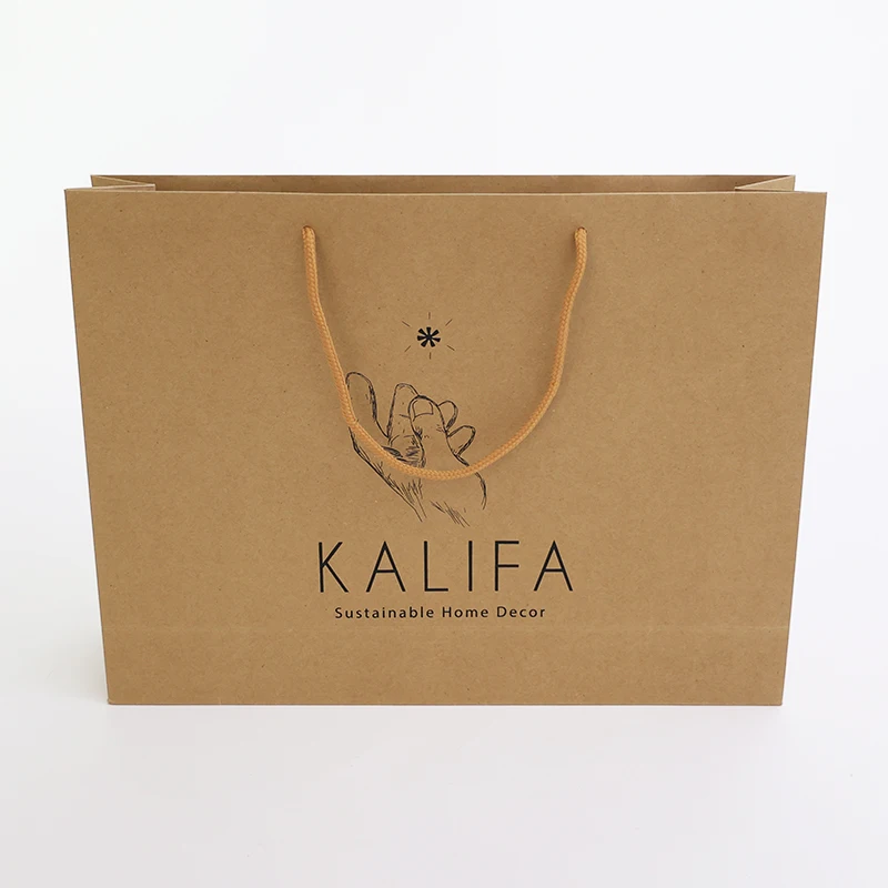 High quality custom logo printed Art MATTE BLACK paper gift bags craft Paper Bag Paper shopping bag for cloth