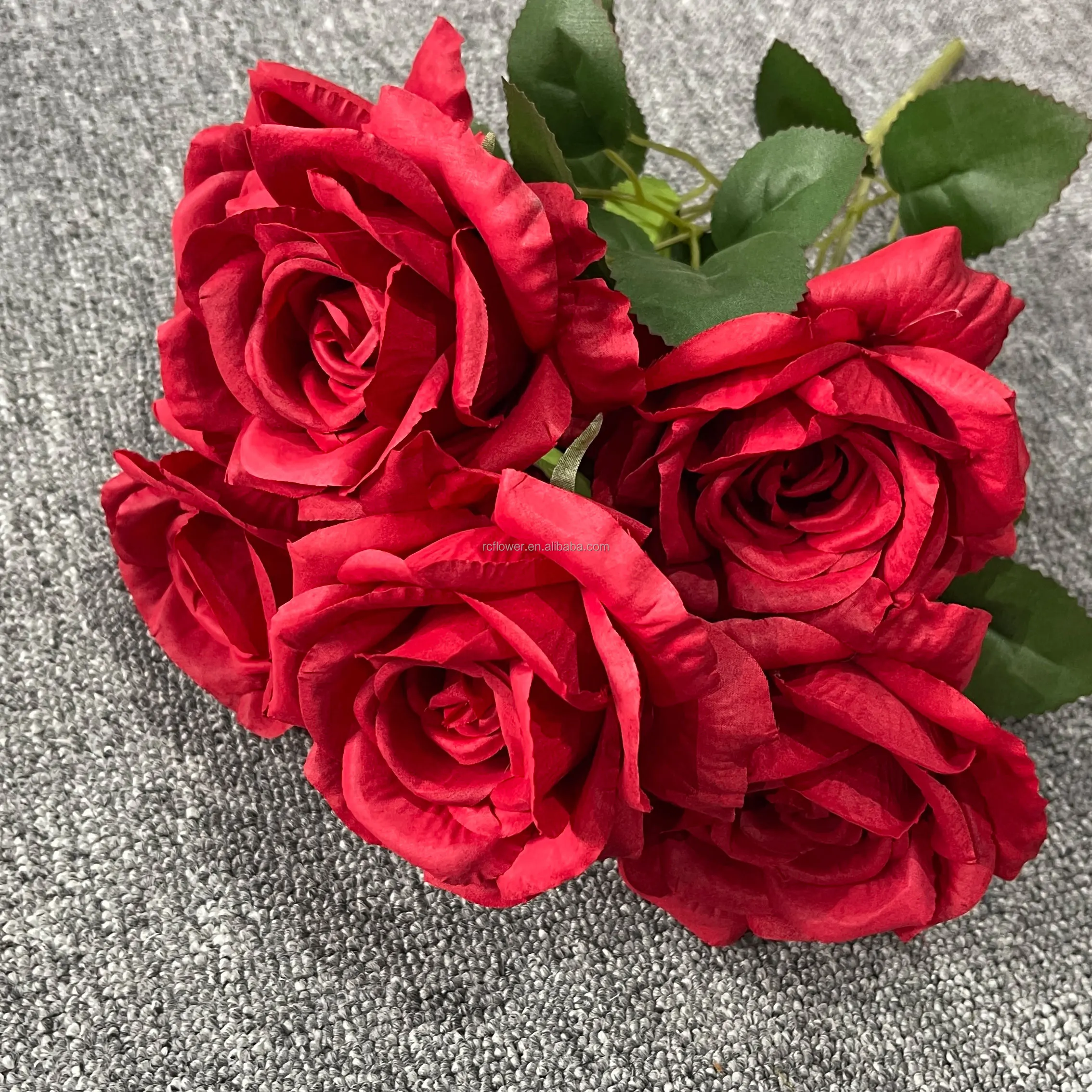 TCF 7 Heads Pink Rose Artificial Flower Bush flowers high quality rose bushes bouquets silk artificial flower decoration rose