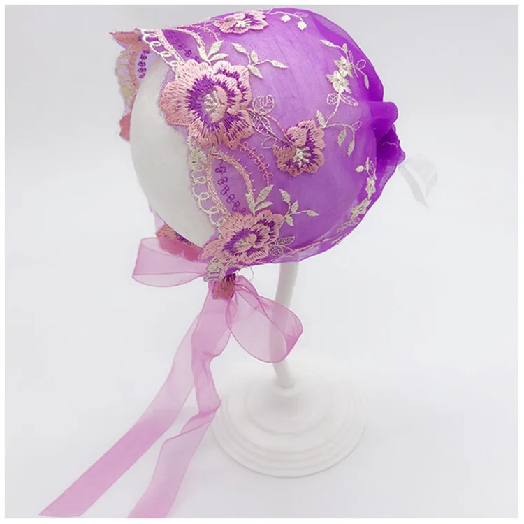 Hot Selling Soft And Comfortable Lace Flower Cute Style Newborn Baby Hat Wonder Decorative Items For Photography