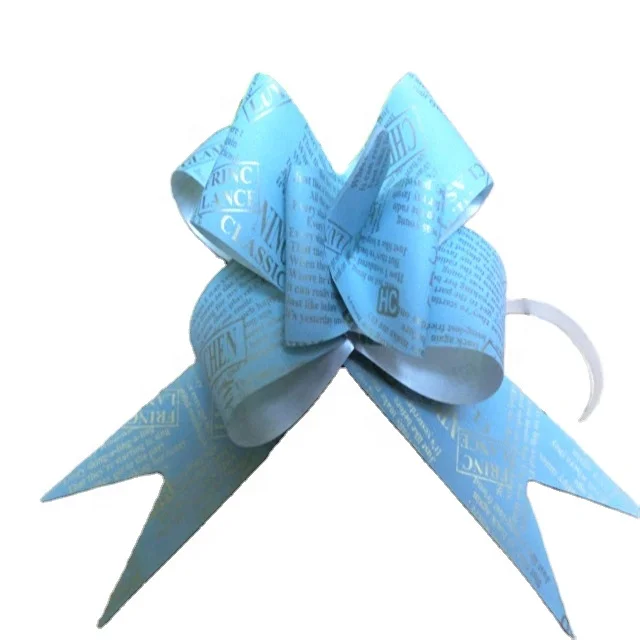 pp butterfly pull bow ribbon with printing
