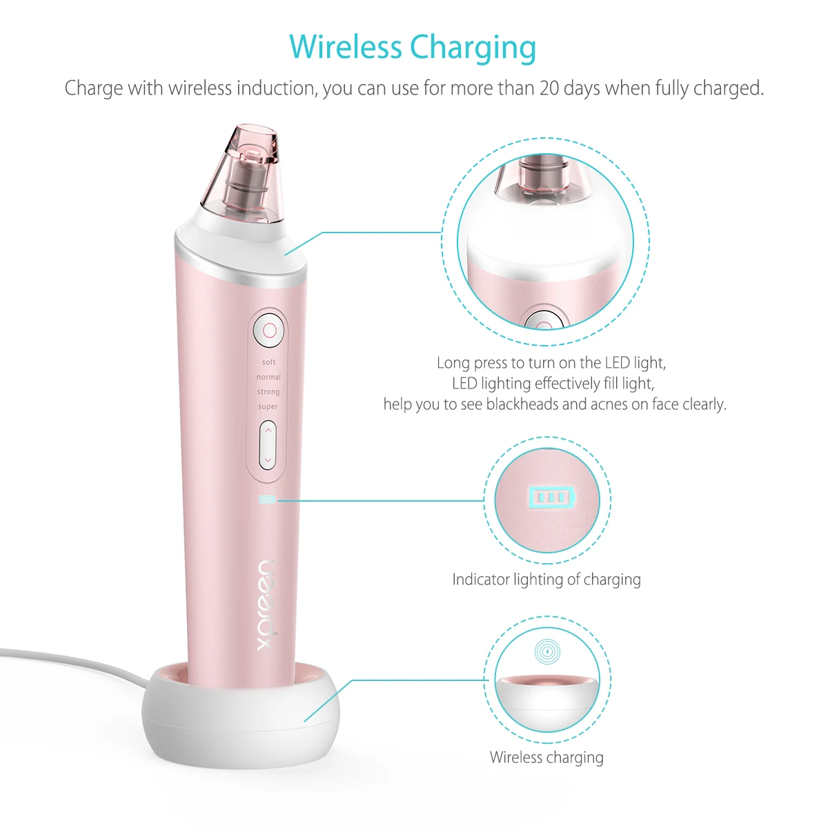 2020 trending products Portable deep cleansing nose strips suction  remover  Facial blackhead Pore cleaner vacuum