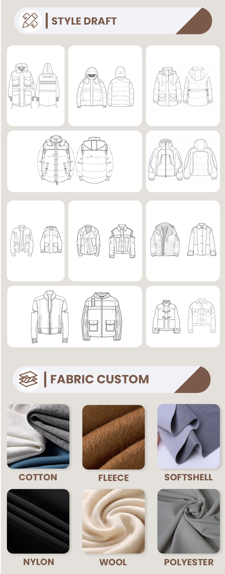 Custom Men's Winter Autumn Quilted Puffer Jacket Warm Thickened Bomber Jacket