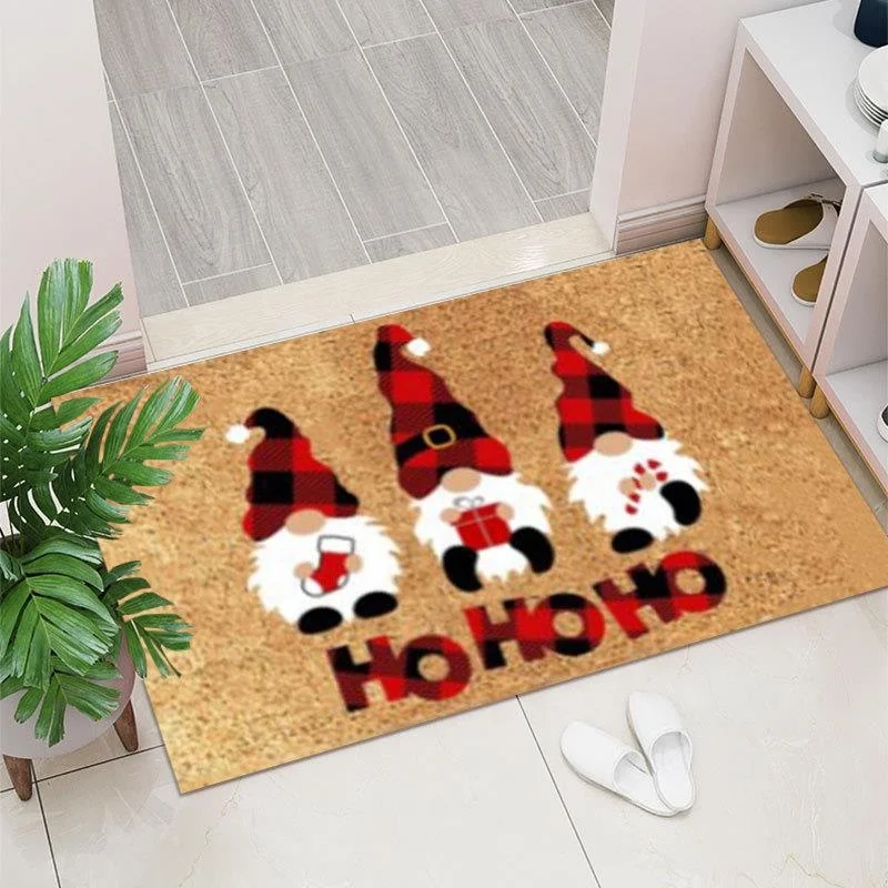 JM Modern Crystal Velvet Floor Mat Non-Slip Absorbent Foot Pads Bedroom Corridor Entrance Wholesale Christmas Carpet