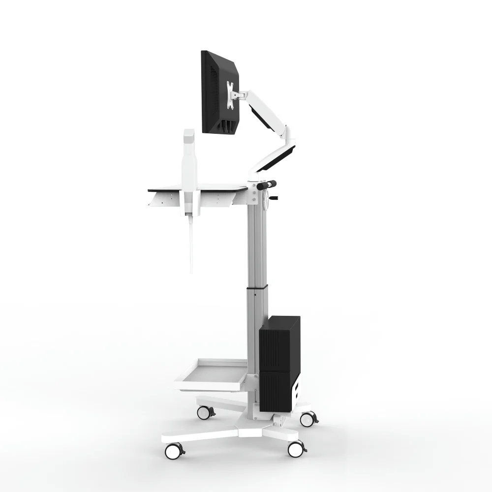Modern Height Adjustable Mobile Workstation Dental Cart Medical tablet trolley for Hospital Dental Clinic medical tablet trolley