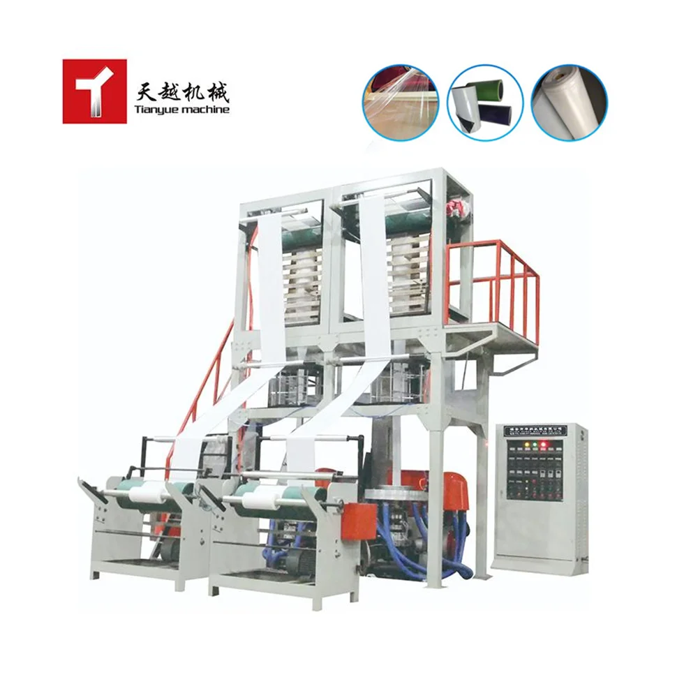 High-Speed Fully Automatic LDPE HDPE PVC PP PE Plastic Greenhouse Film Blowing Extruder Machine Blowing Film Machine