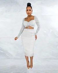 YP fall 2020 women clothes 2 piece outfit wholesale boutique t shirt sets womens clothing formal dress
