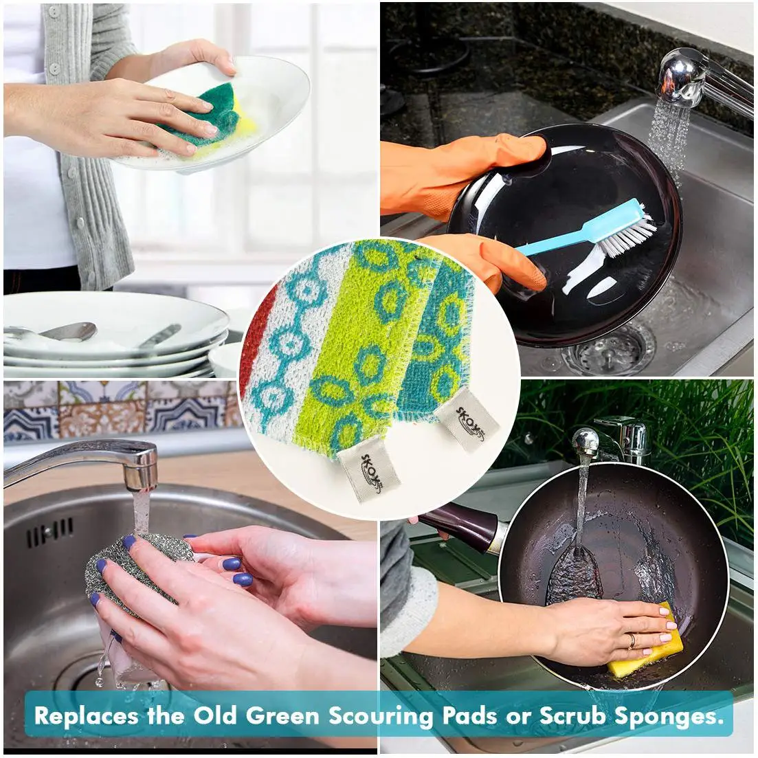 YSD putztuch With Logo Printed 1400 Gsm Quick Dry Double Side Weave Non Woven Coral Fleece Fabric Organic Clean Blue Dish Towels