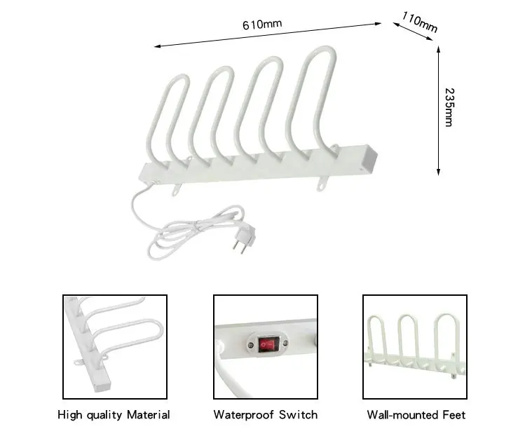 Домашняя настенная вешалка для обуви EVIA с подогревом портативная электрическая сушилка