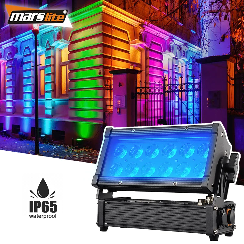 12PCS 18W City Color Light RGBW ip65 Waterproof Uplights Wash Led Garden Wedding Party Dj Lights Stage Light