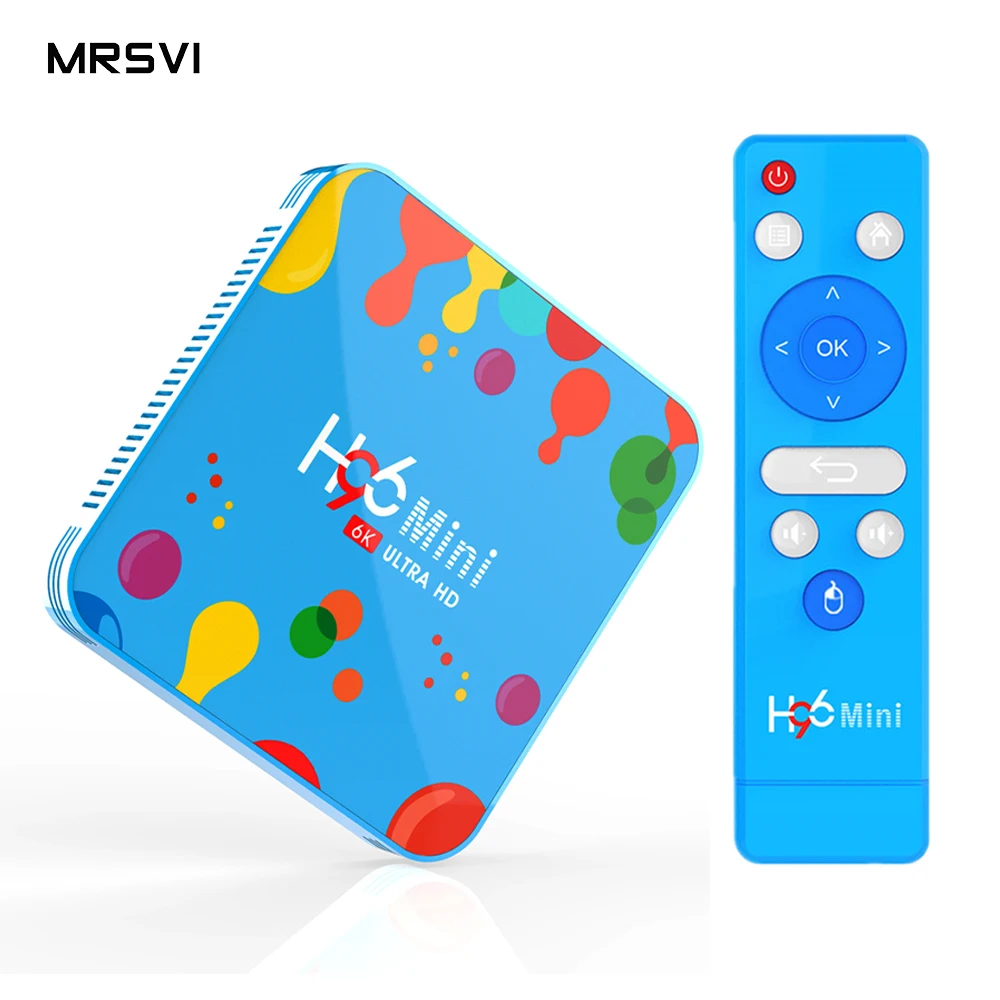 H96 mini Allwinner H6 smart tv box Dual Wifi BT4.0 четырехъядерный 5G двойной wifi медиаплеер Android 9