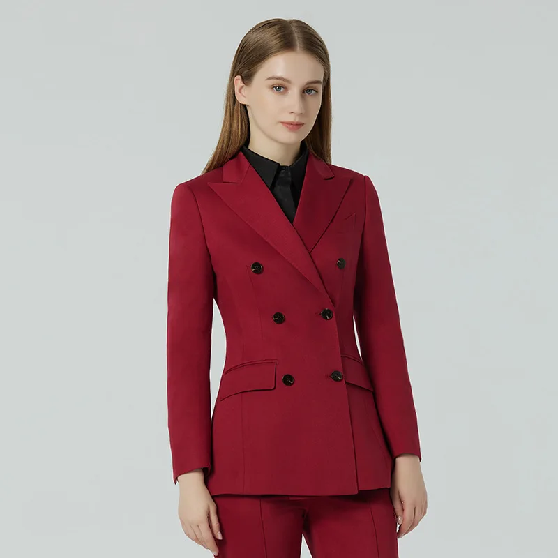 fall 2022 women clothes Fashion double breasted Long Designs Office formal Blazer mujer ladies Suit coat Designer Blazer Women