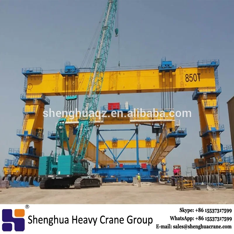 800 Ton Full Hydraulic Operated Bridge Concrete Girder Lifting Rubber Tyred Gantry Crane Price