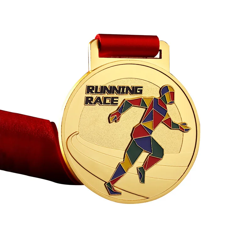 Custom Logo Wholesale Metal 3D Design Gold Medal Track And Field Medals Hurdles Running Sports Competition Souvenir Medal