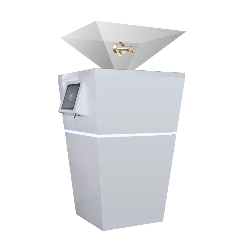 360 Degree 3D Holograph Projector Transparent Lcd Advertising Display Cabinet Equipment Machine 1*1M