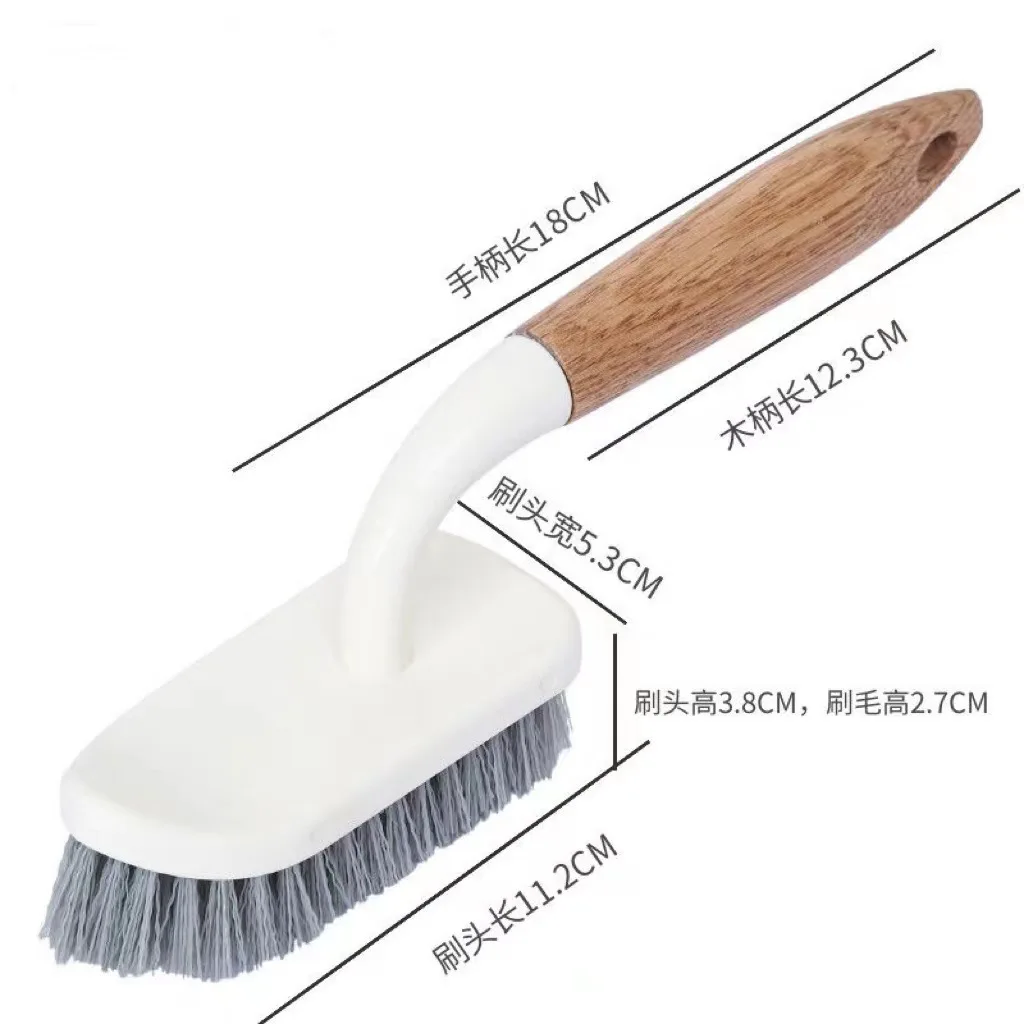 Wholesale Floor Brush Toilet Tile Wall Household Kitchen Pot Brush Hard Hair Wood Handle Gap Cleaning Brushes