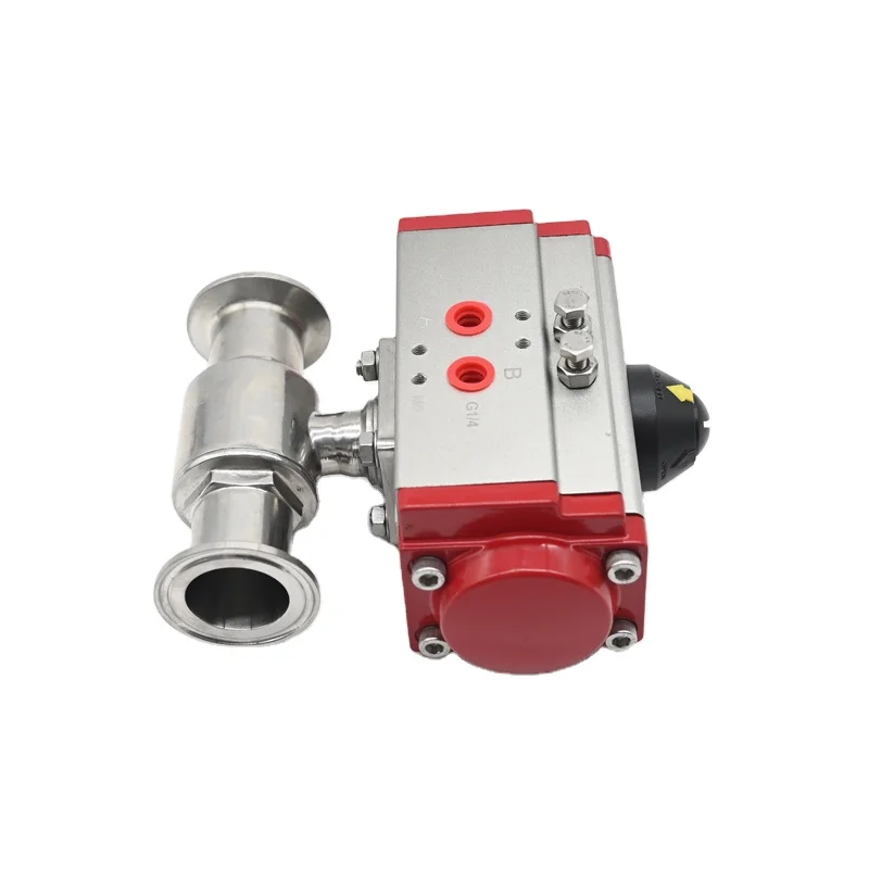 JTAIV DN15-DN100 Pneumatic sanitary quick-fit 2 way stainless steel Pneumatic Quick Install Ball Valves