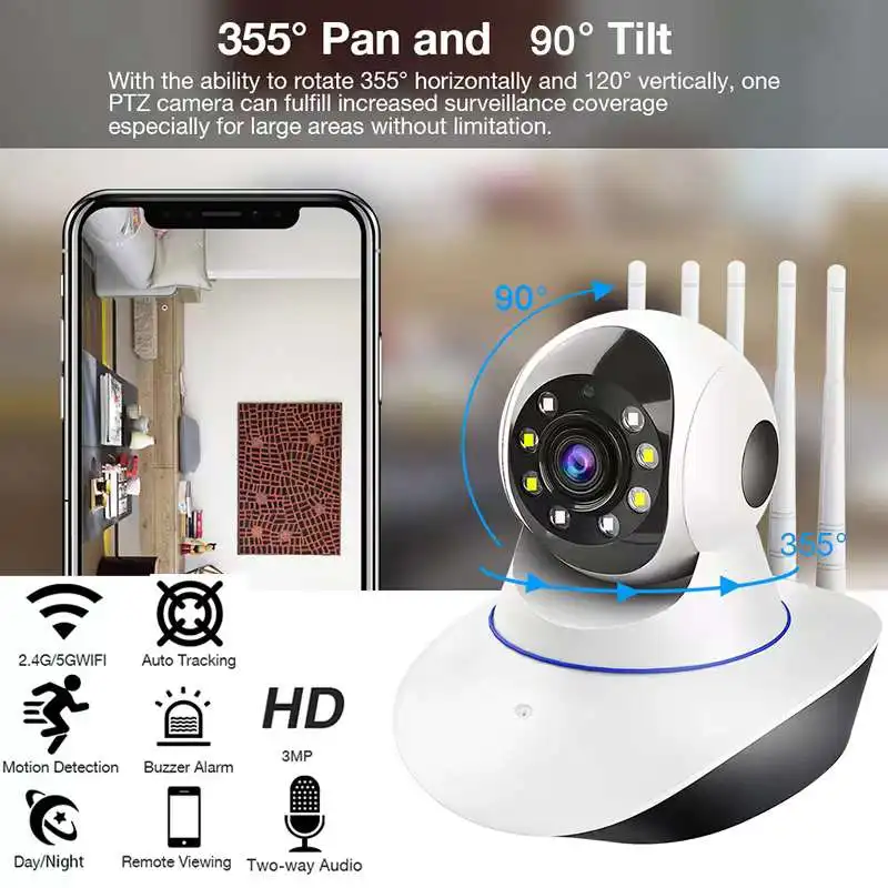 360 Degree Pan-Tilt Rotation WIFI Privacy Protection CCTV IP Cameraa Wifi Security Monitor