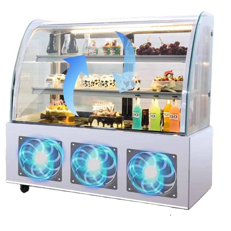 1.2m cases open bakery showcase mini cake display refrigerator