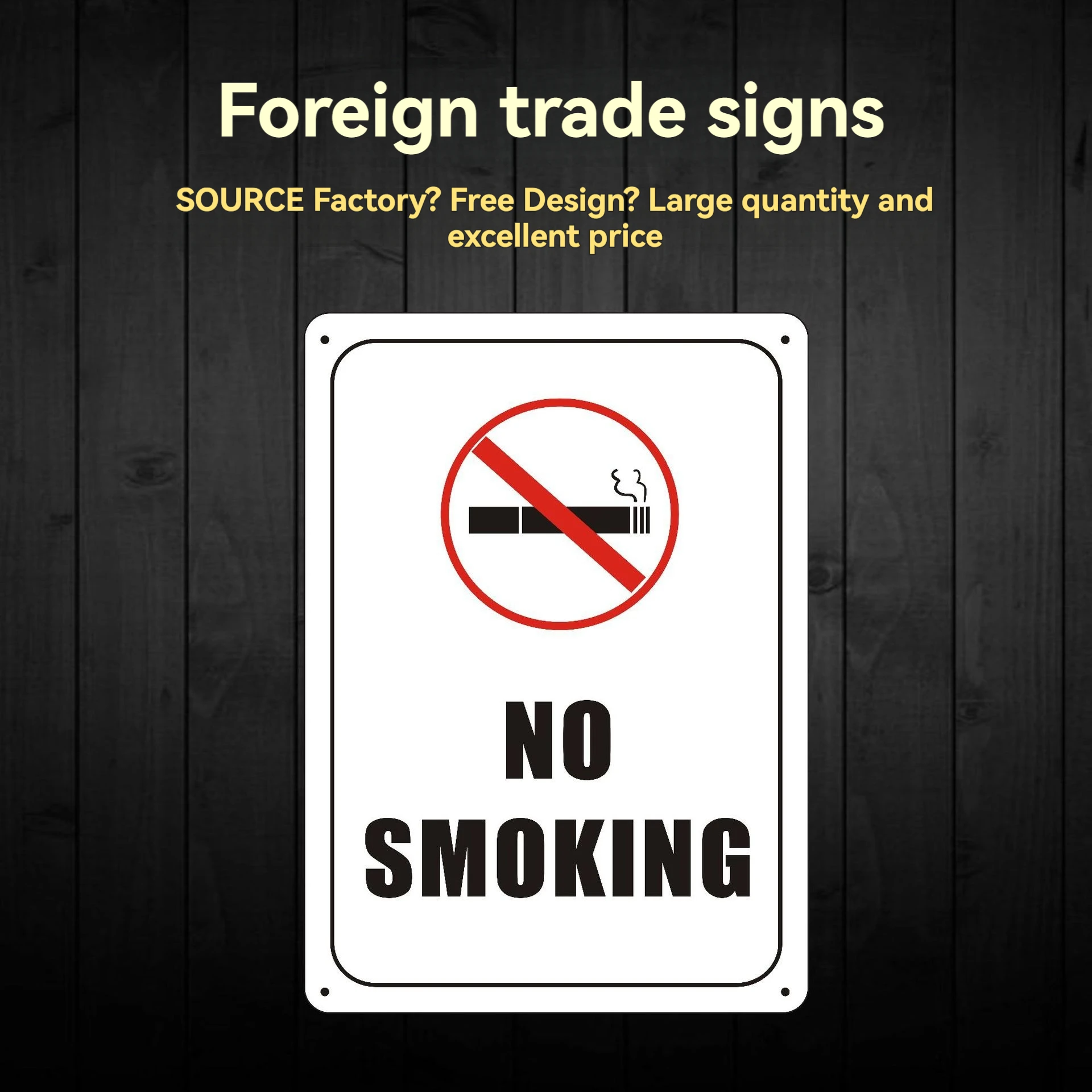 Wholesale Custom Design Reflective Plastic PVC Aluminum Street Parking Sign Road Safety Traffic Sign Warning Sign