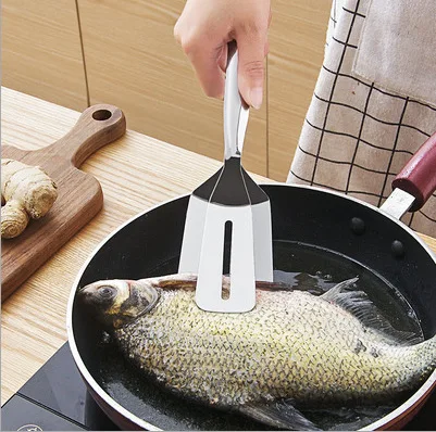 304 stainless steel food clip steak spatula fish spatula thickened food clip three line clip baking utensils
