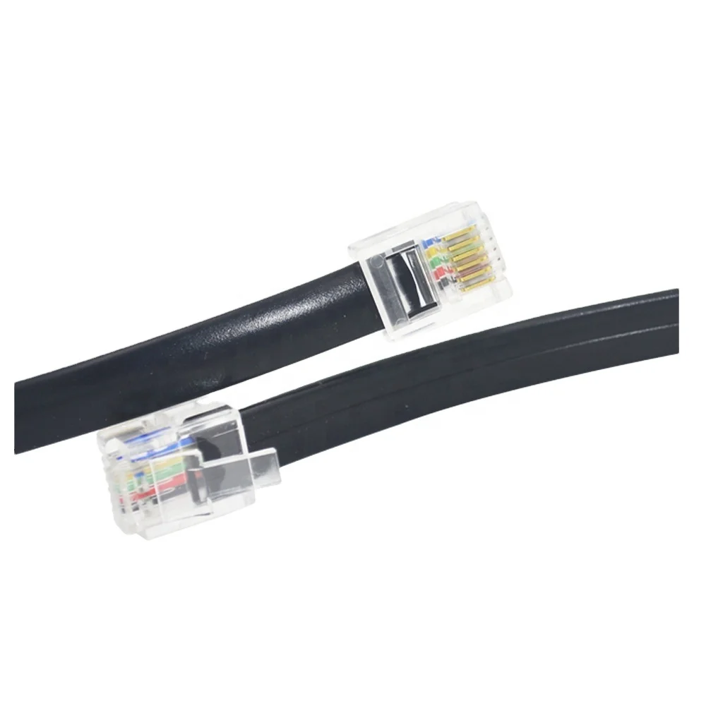 24AWG 26AWG 6P6C Медный 2 м плоский провод rj12 RJ12 кабель телефонный кабель