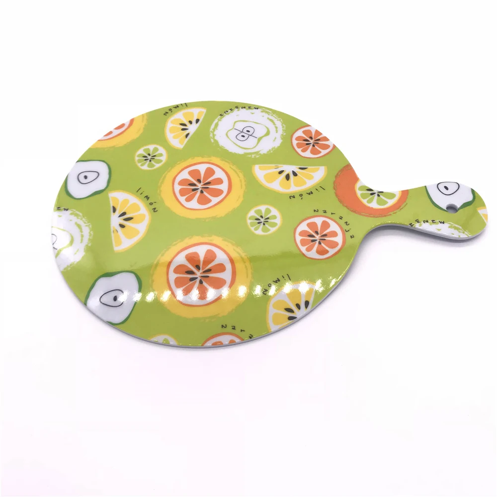 Food grade plastic melamine Fruit Dessert Salad cutting chopping board