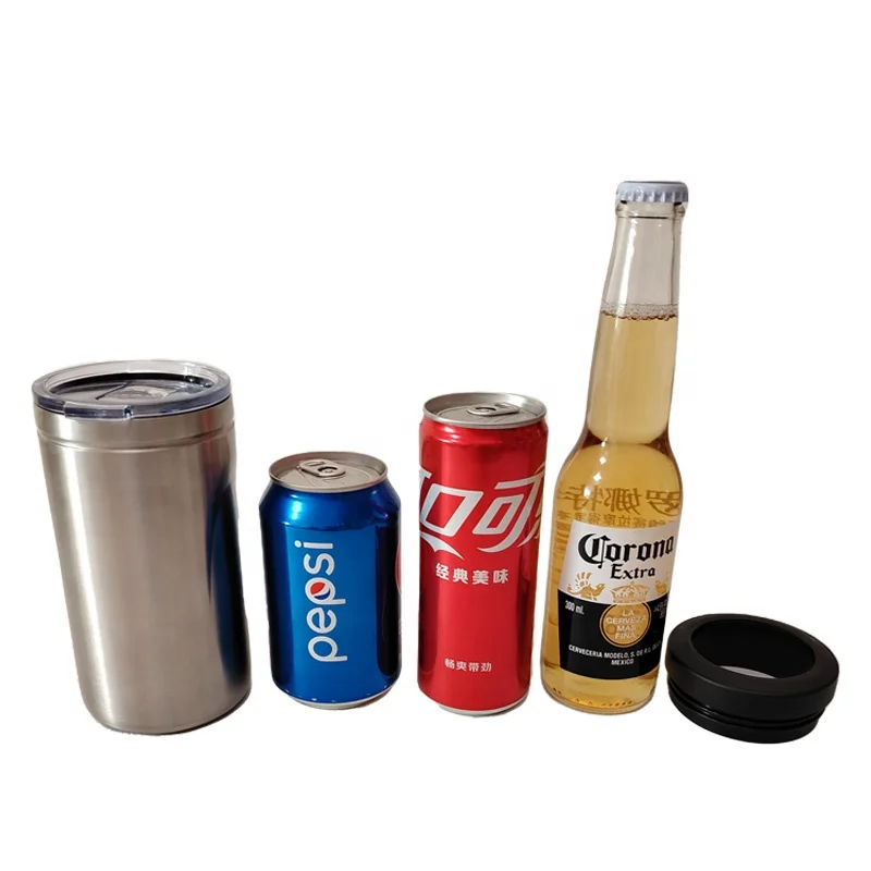 4 in 1 Insulated Slim Can Cooler for 12 OZ  14OZ and 16OZ Cans Beer Bottle Skinny Can beer bottle  golf cooler metal